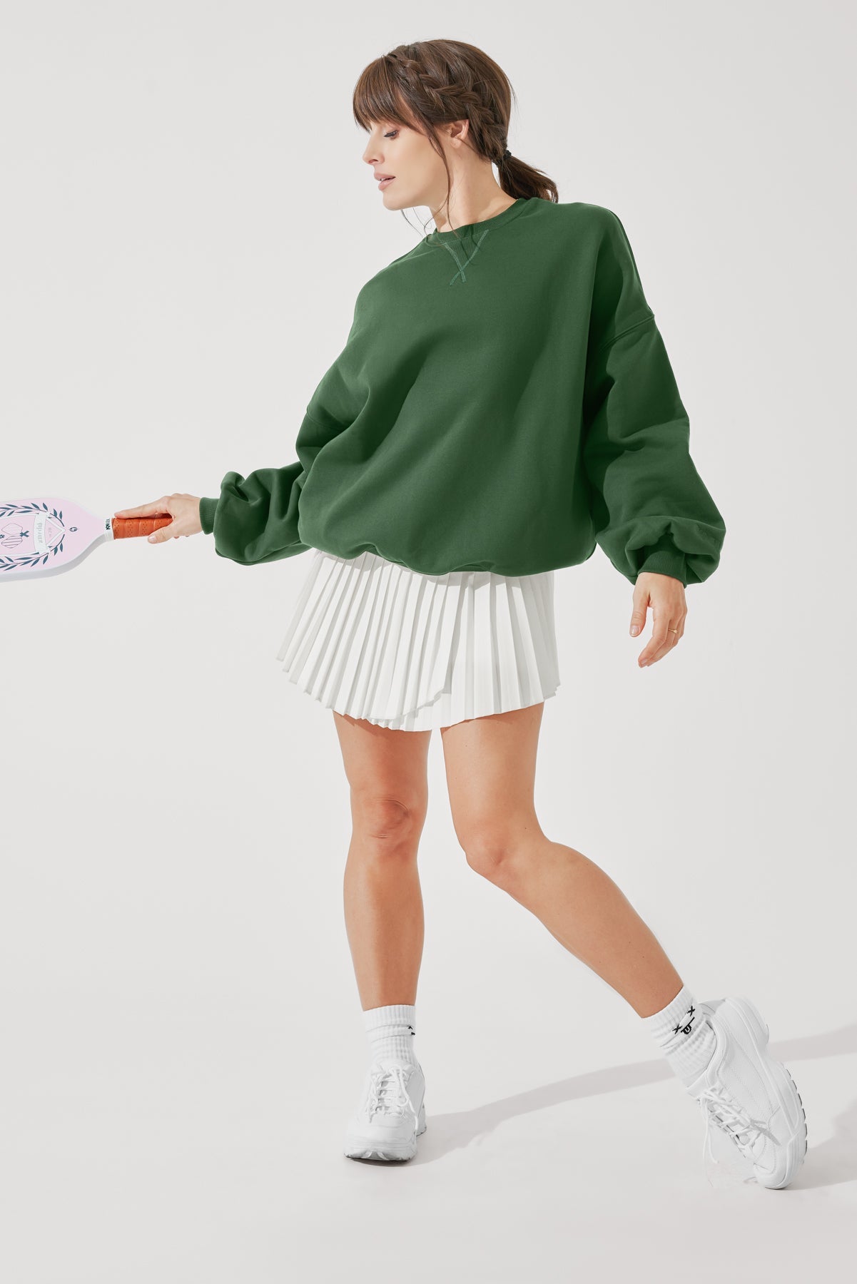 Cloud Crewneck Sweater - Fern Green