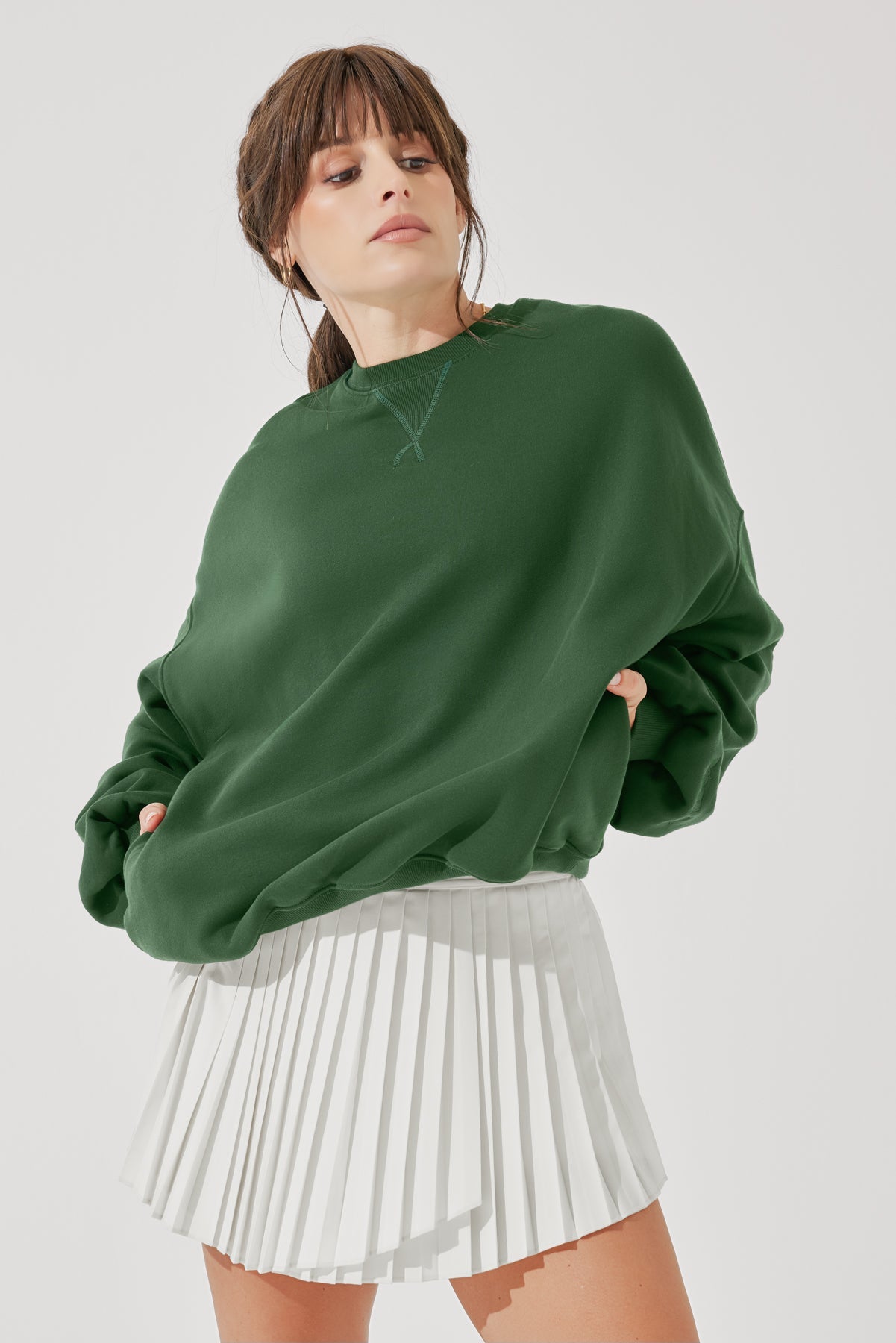 Cloud Crewneck Sweater - Fern Green