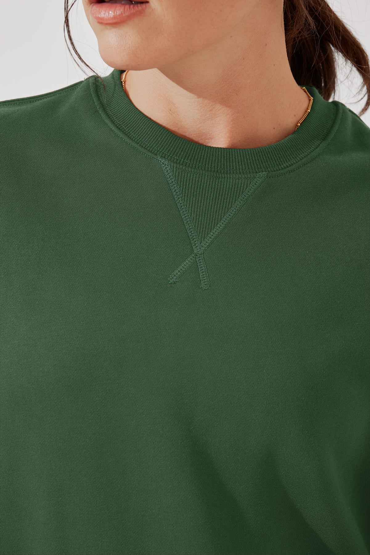 Cloud Crewneck Sweater - Fern Green