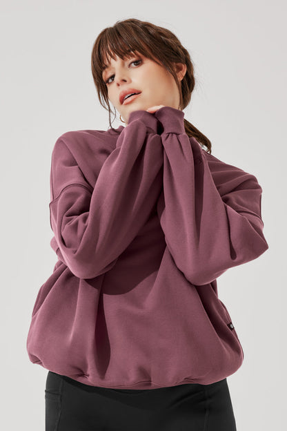 Cloud Crewneck Sweater - Merlot