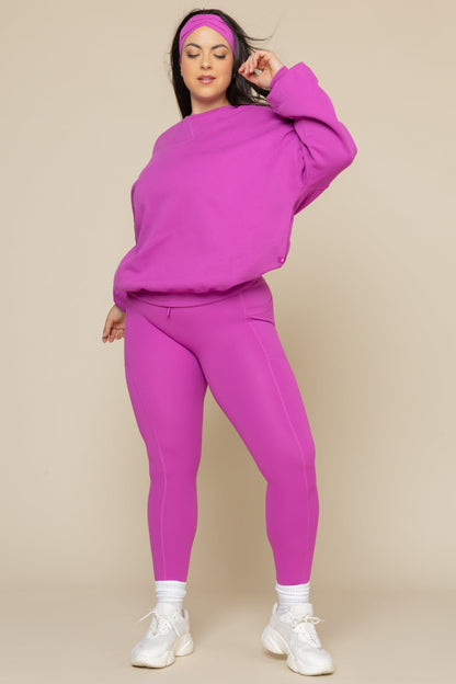 Cargo Legging with Pockets - Royal Orchid
