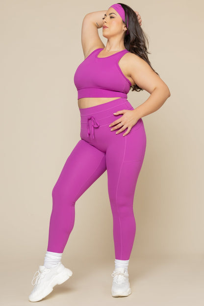Cargo Legging with Pockets - Royal Orchid