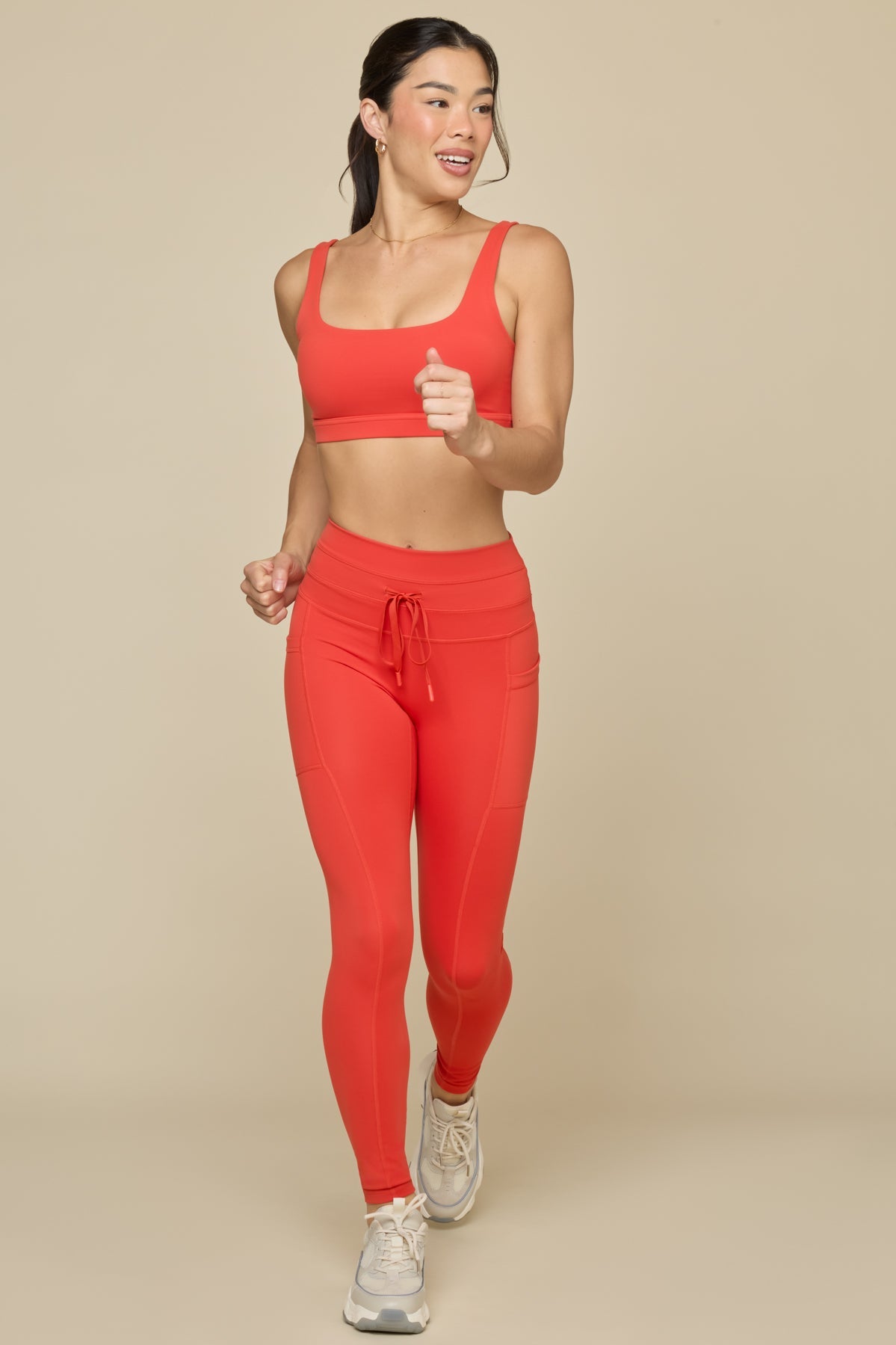 Cargo Legging with Pockets - Cayenne