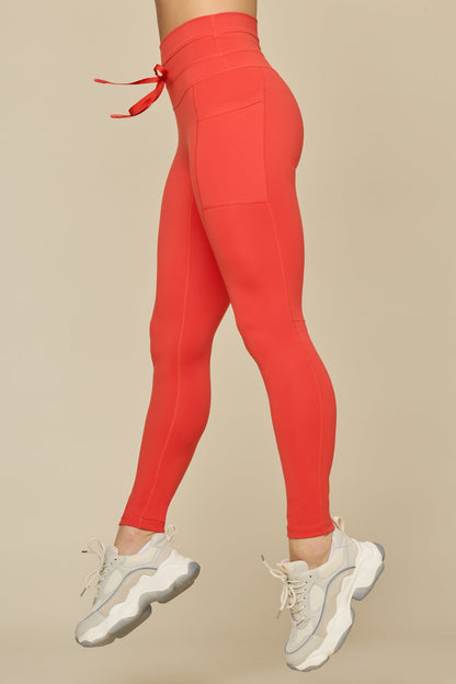 Cargo Legging with Pockets - Cayenne