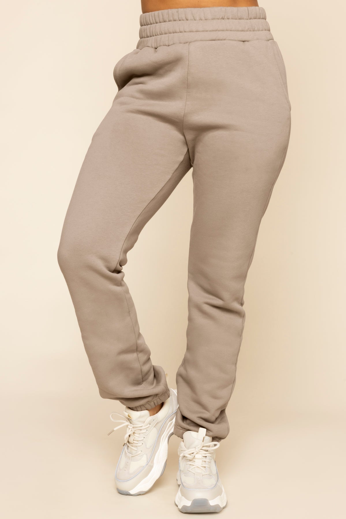 Cloud Rollover Sweatpant - Taupe