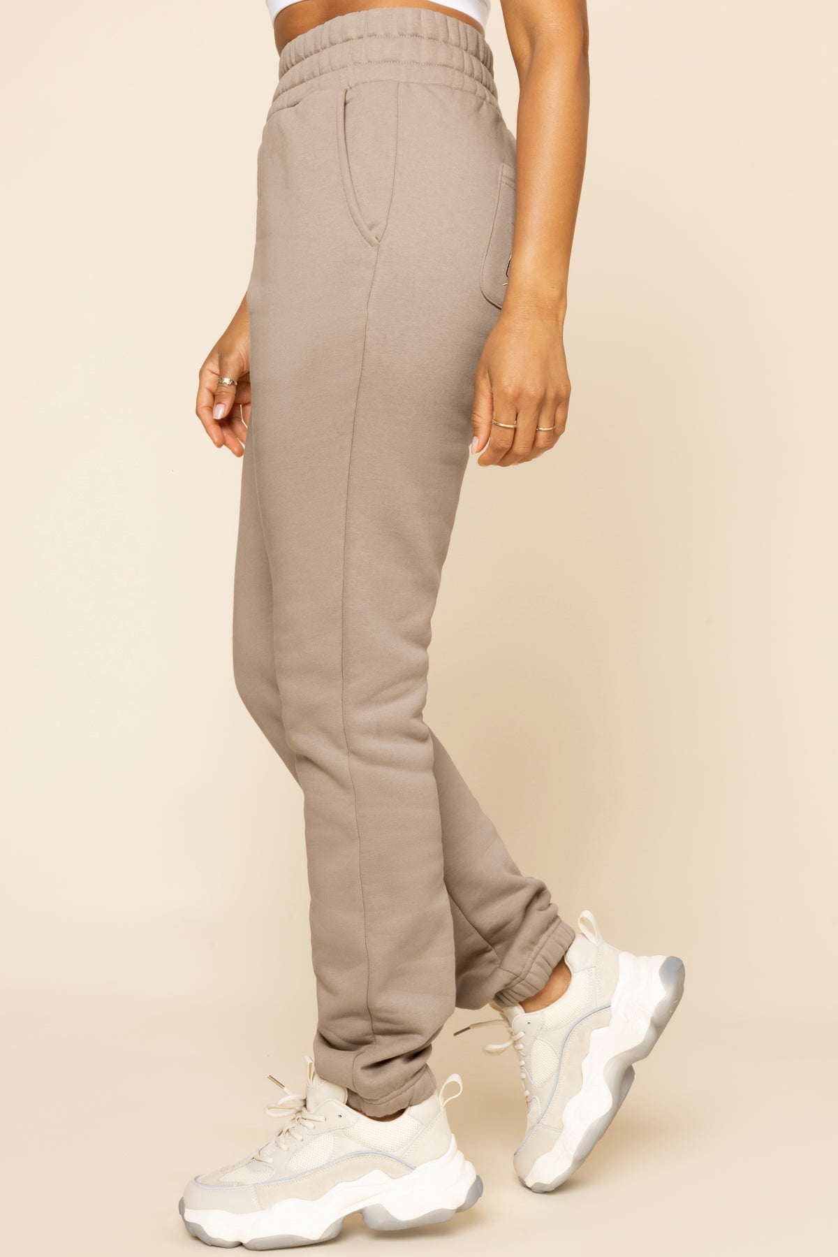 Cloud Rollover Sweatpant - Taupe