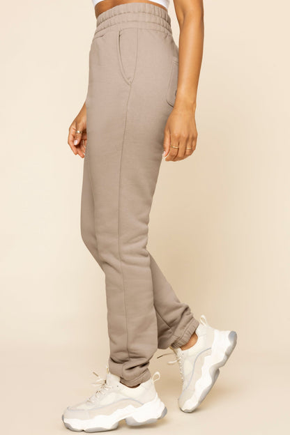 Cloud Rollover Sweatpant - Taupe