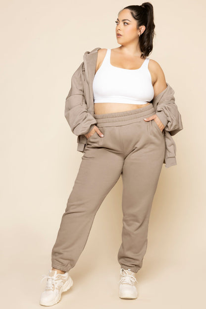 Cloud Rollover Sweatpant - Taupe