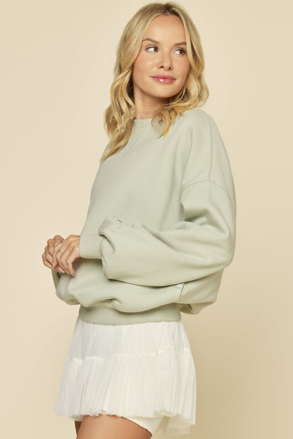 Cloud Crewneck Sweater - Succulent