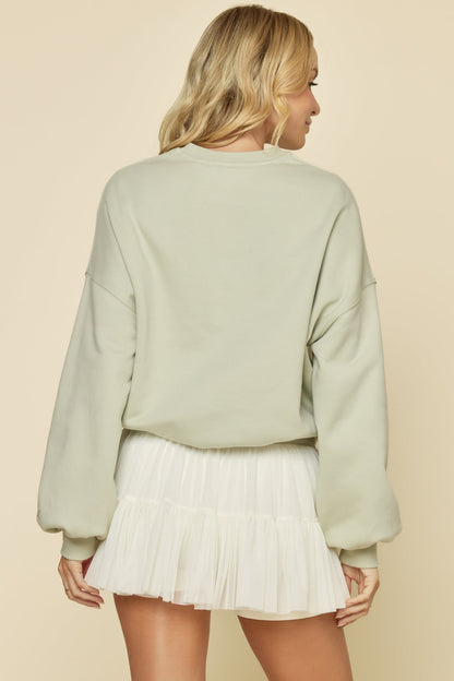 Cloud Crewneck Sweater - Succulent