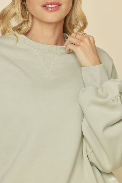 Cloud Crewneck Sweater - Succulent
