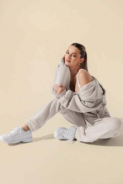Cloud Rollover Sweatpant - Seashell