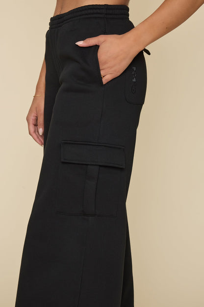 Cloud Cargo Sweatpant - Black