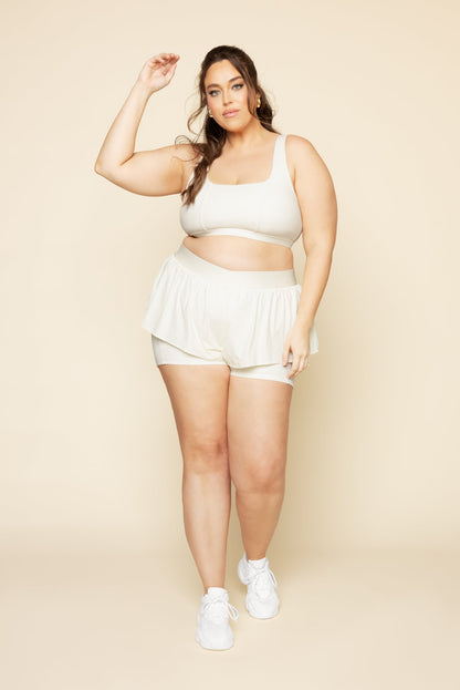 On The Run Ruffle Short - Ivory