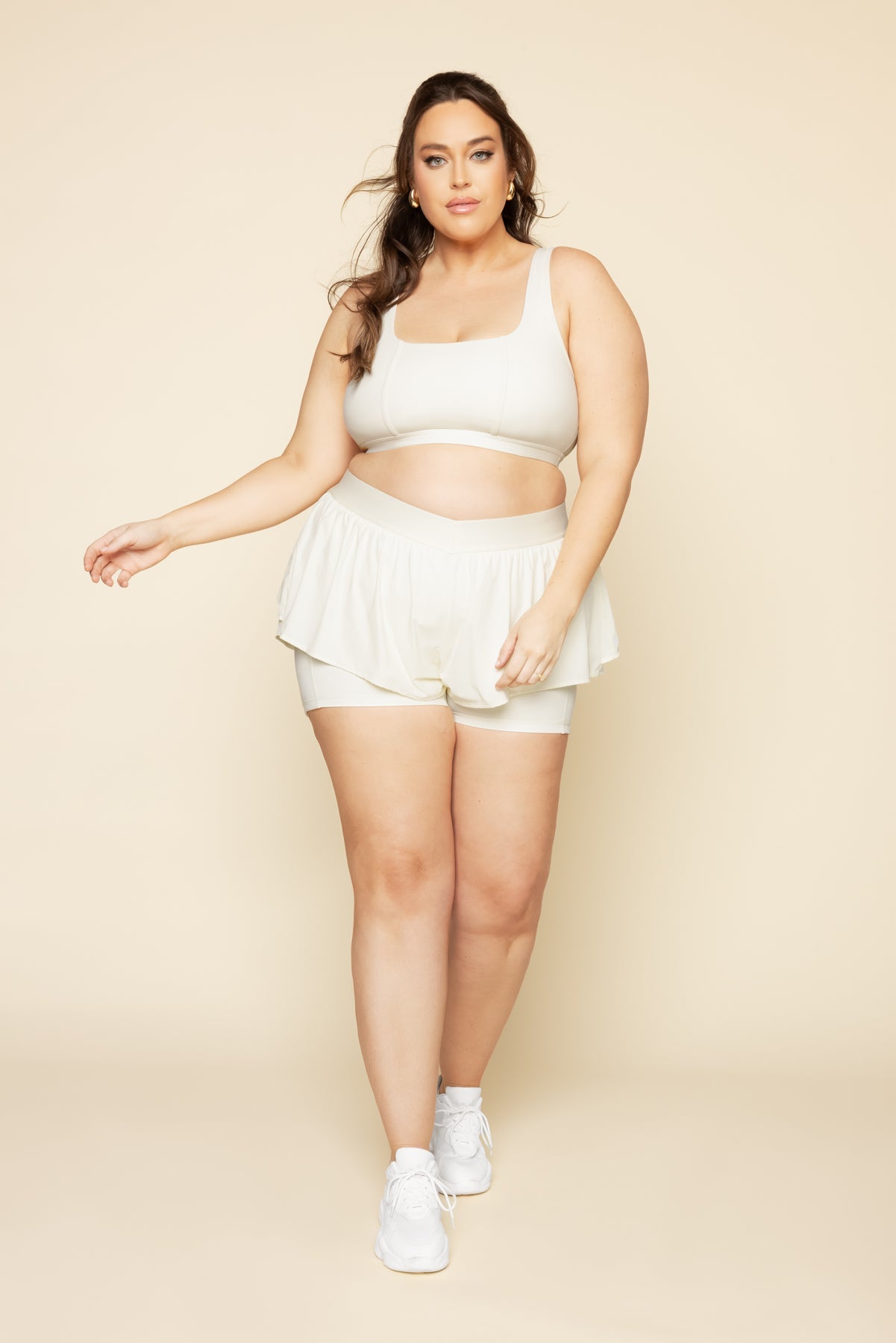 On The Run Ruffle Short - Ivory