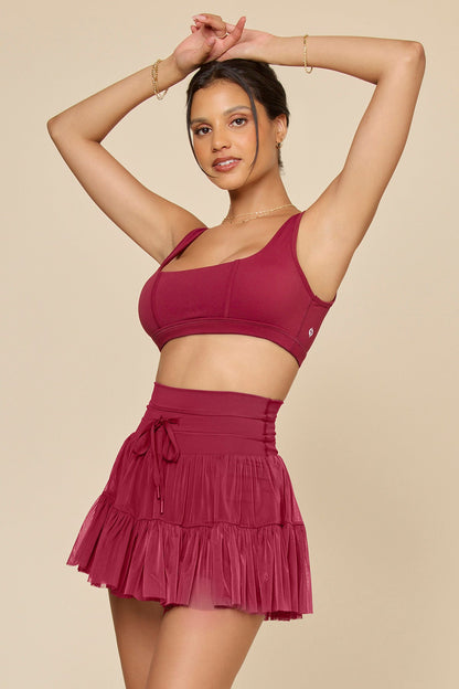 Pirouette Skort - Crimson