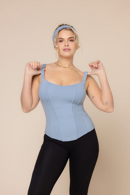 Corset Cami - Blue Storm