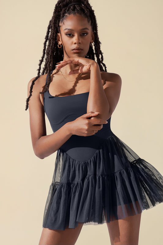 Corset Pirouette Dress - Smoky Navy