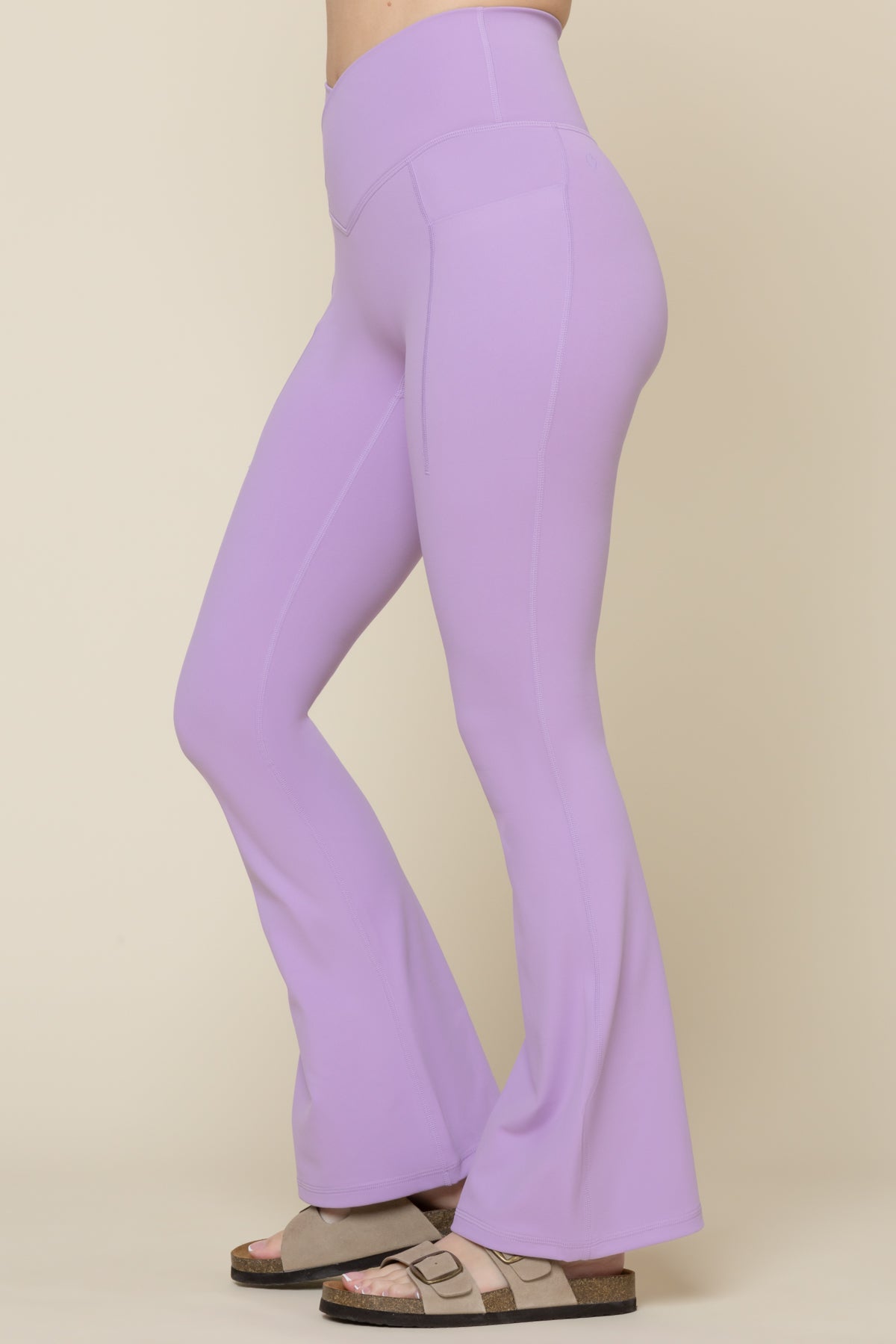 Crisscross Hourglass® Flared Legging with Pockets - Mystic Purple