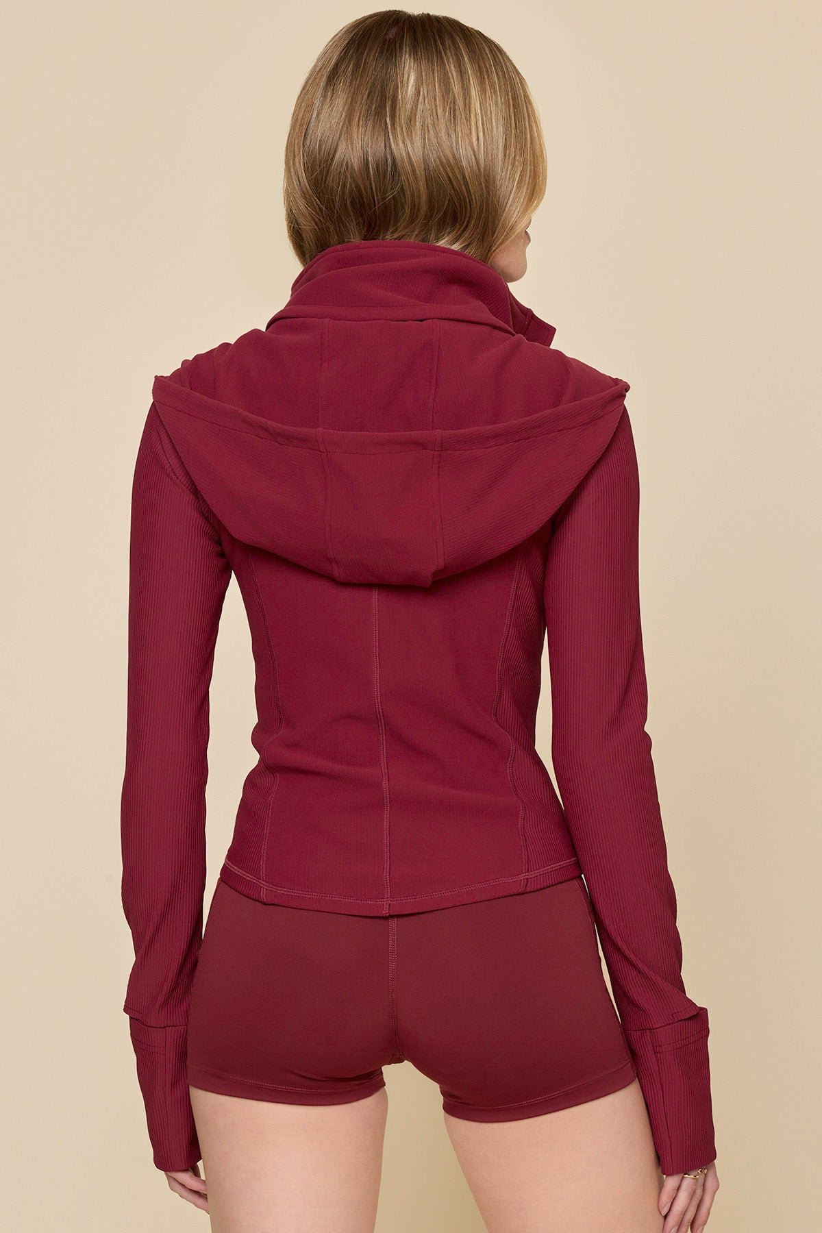 Corset Zip Jacket - Crimson