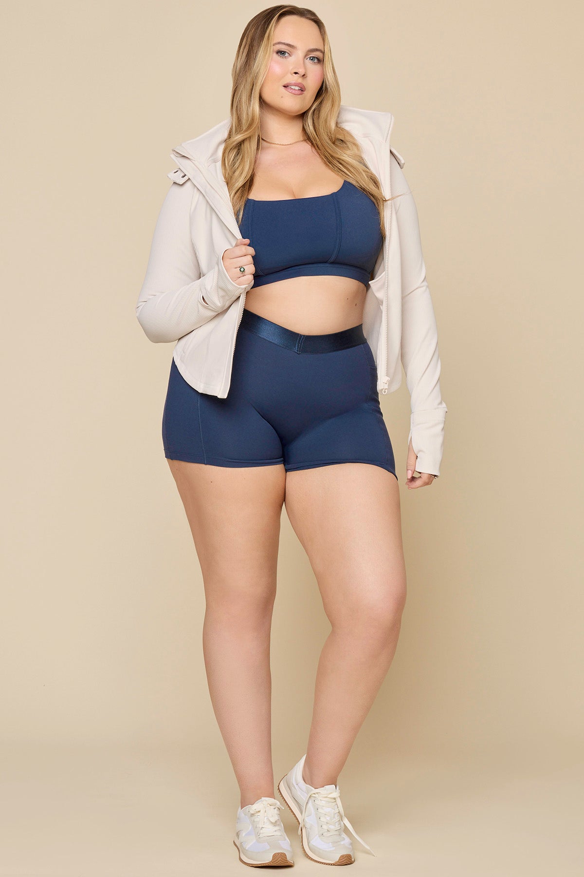 Corset Zip Jacket - Light Sand