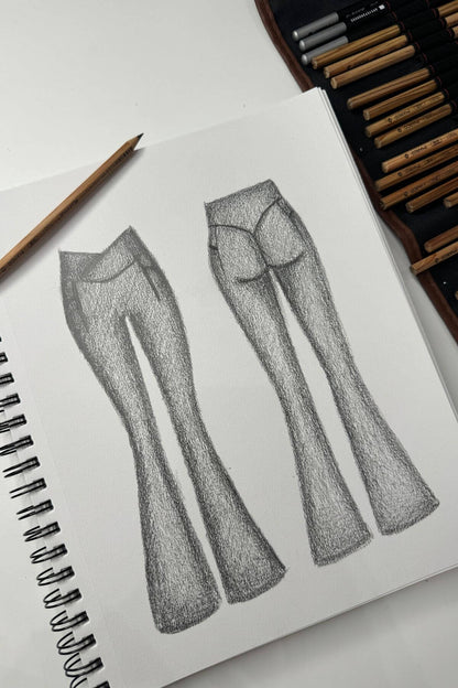Crisscross Hourglass® Flared Legging with Pockets - Forestwood