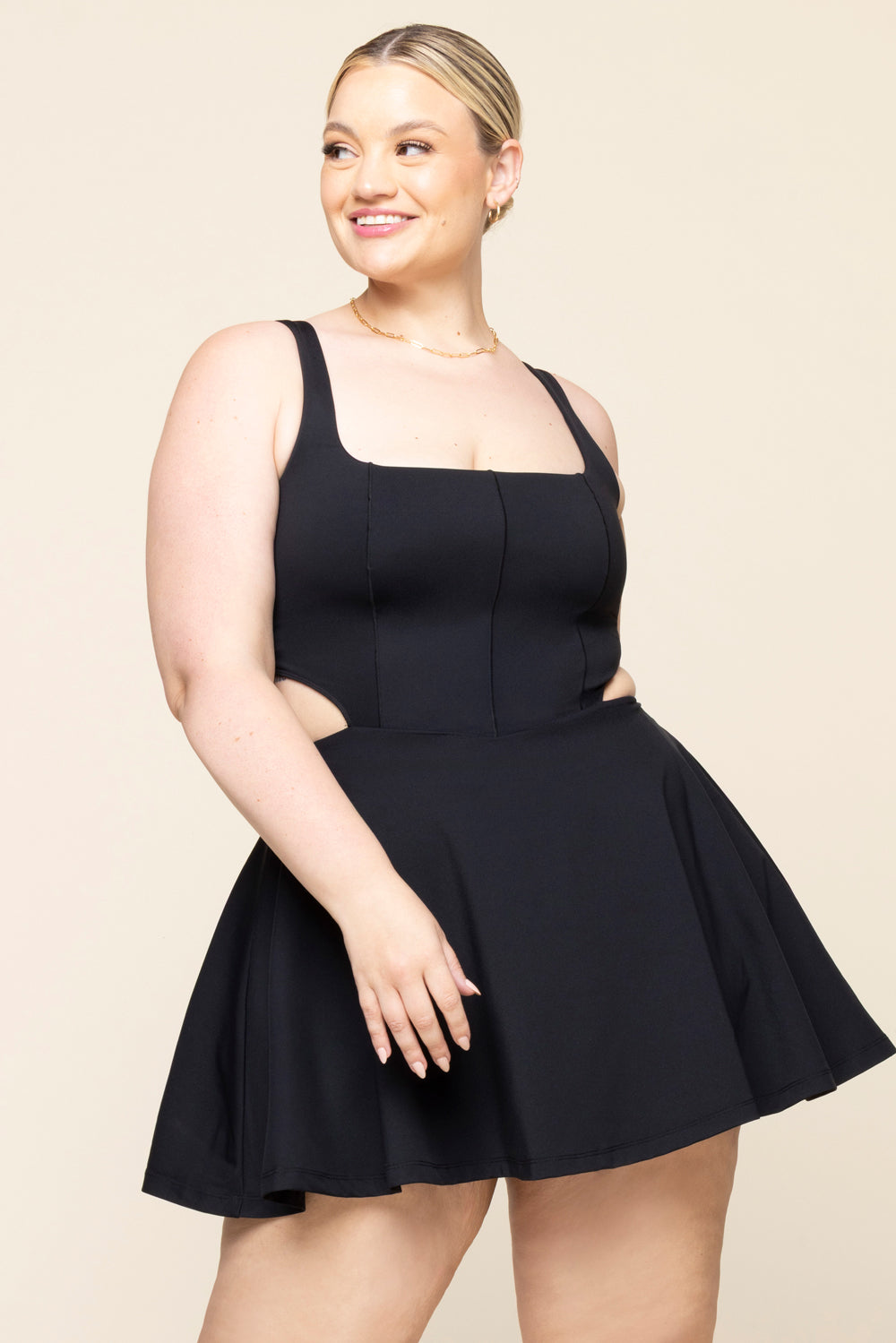 Cut It Out Dress - Black