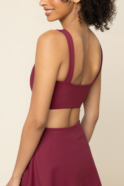 Cut It Out Dress - Crimson