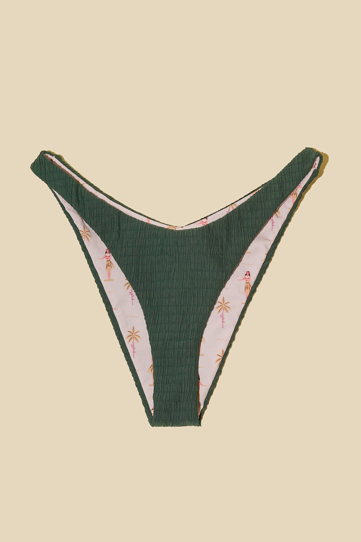 Seascape Reversible Bikini Bottom - Green Lagoon Dilly