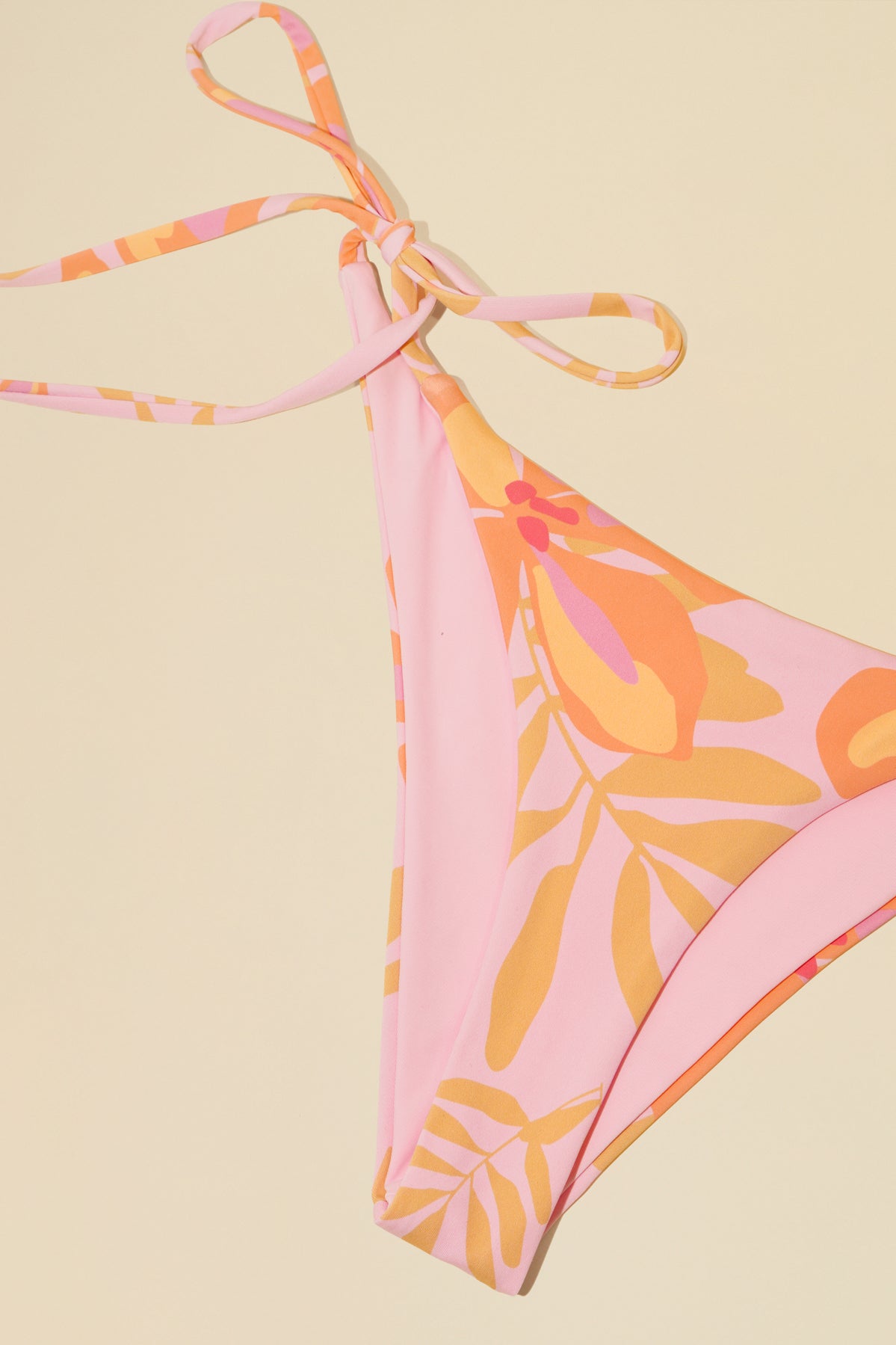 Seaside String Reversible Bikini Bottom -  Pink Tropics