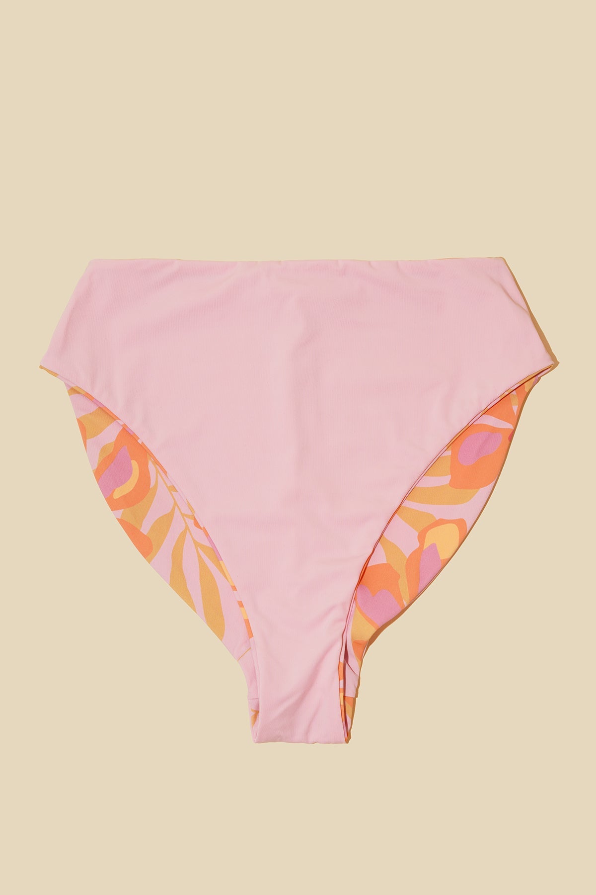 High Tide Reversible Cheeky Bikini Bottom - Pink Tropics