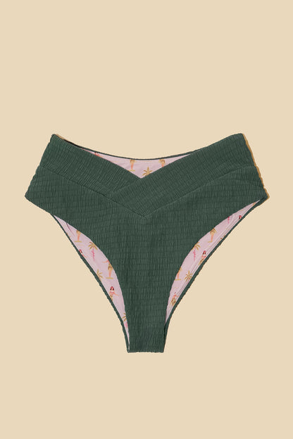 Crisscross Hourglass® Cheeky Bikini Bottom - Green Lagoon Dilly