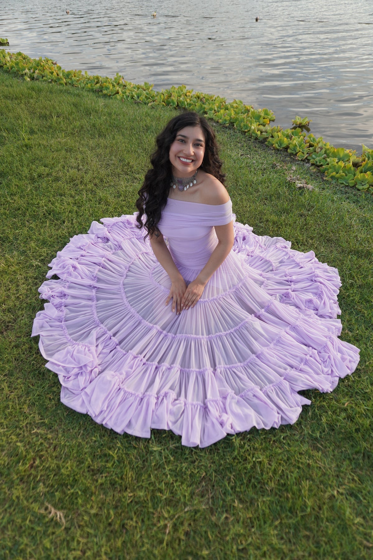 Off the Shoulder Tiered Gown by TransformationsbyTracy - Pattern Only