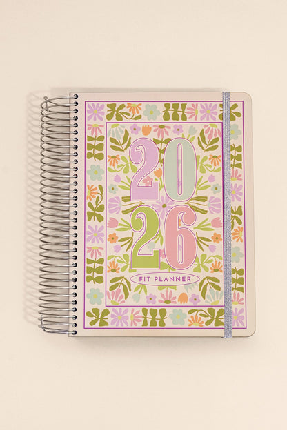 2026 Fit Planner + Stickers - Multicolor Floral