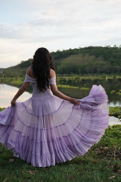 Off the Shoulder Tiered Gown by TransformationsbyTracy - DIY Upcycle Kit