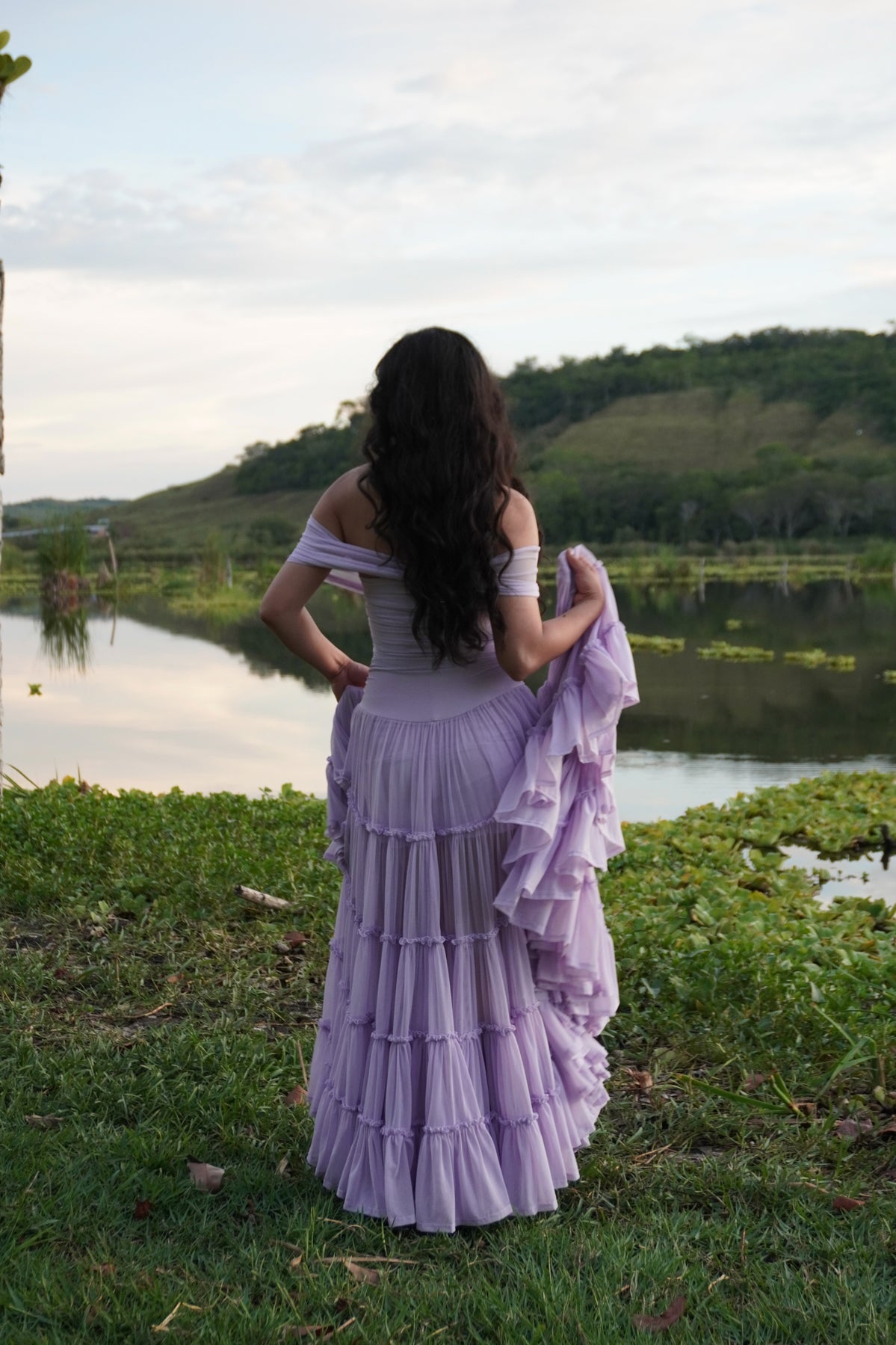 Off the Shoulder Tiered Gown by TransformationsbyTracy - DIY Upcycle Kit