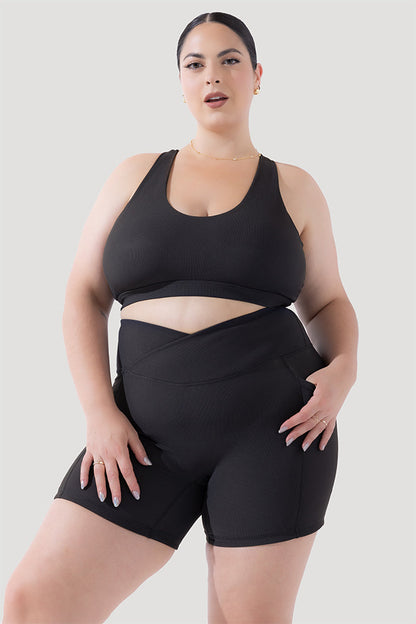 Deep Darling Bra (Ribbed) - Dark Charcoal