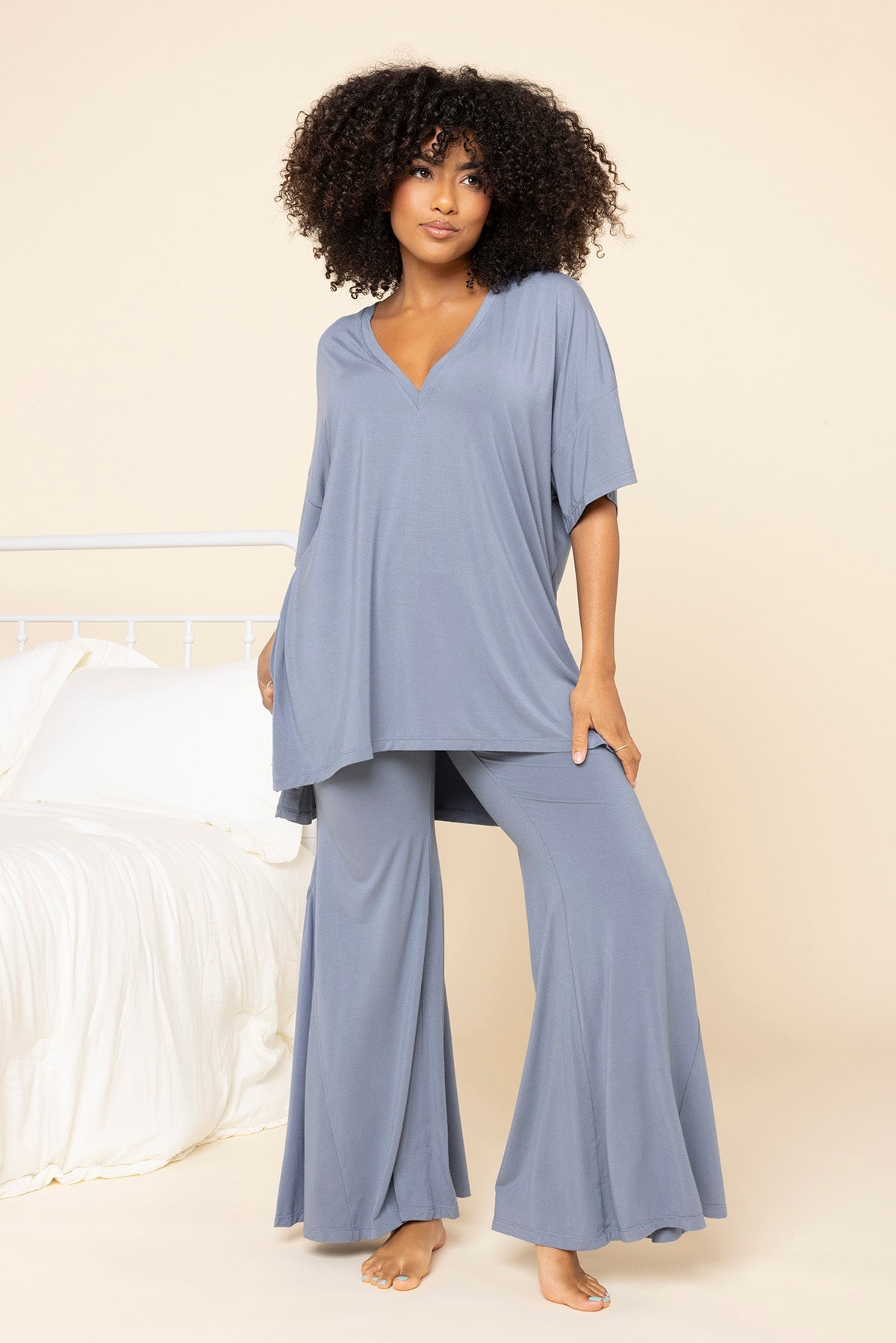 Deep Sleep Bell Bottoms - Sleepy Blue