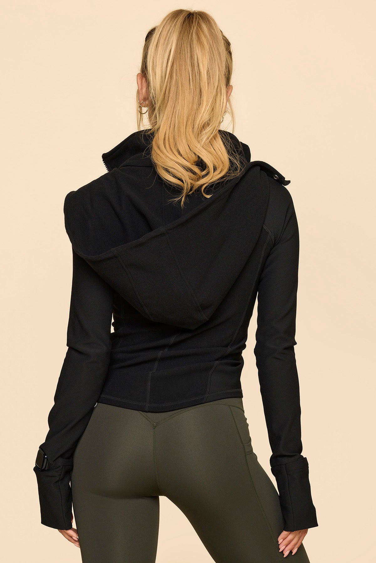 Corset Zip Jacket - Black