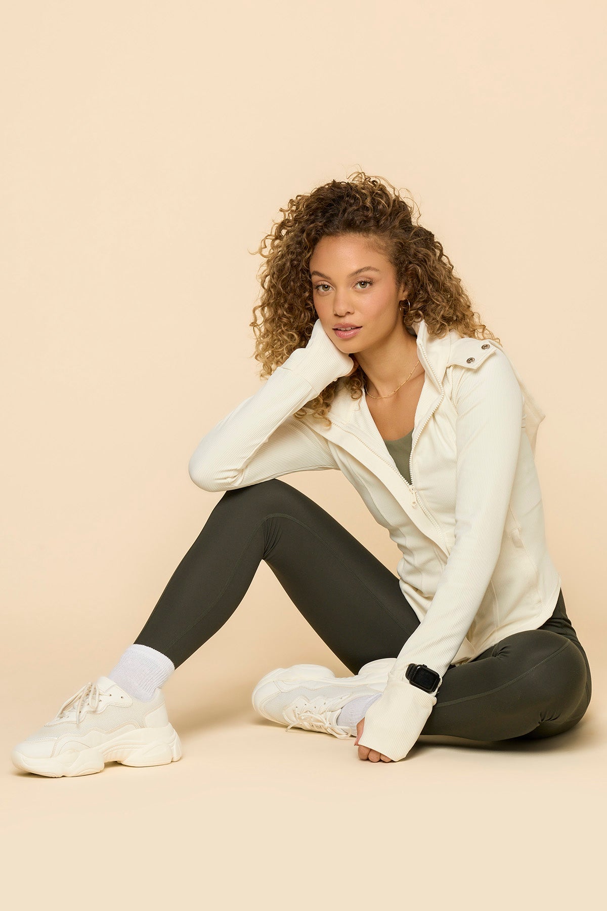 Corset Zip Jacket - Coconut Cream