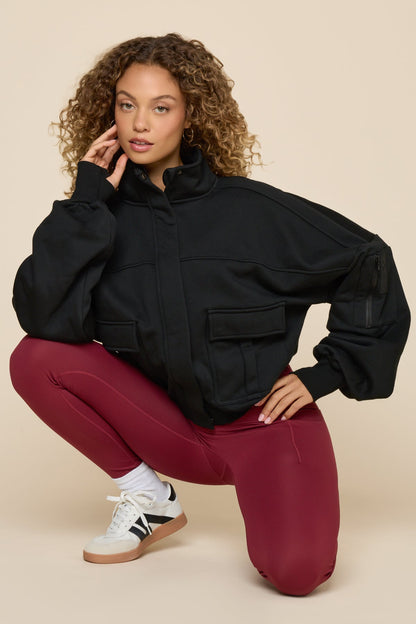 Cloud Bomber Jacket - Black