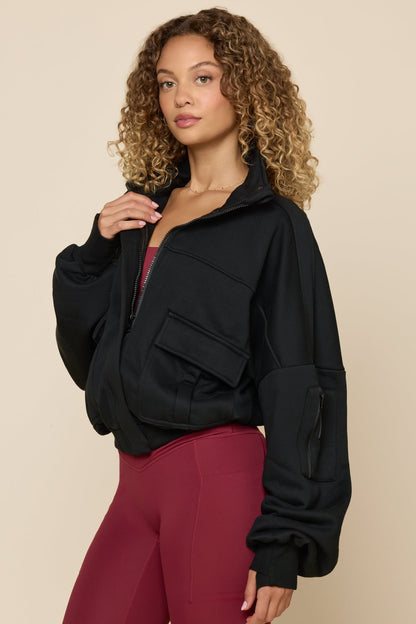 Cloud Bomber Jacket - Black