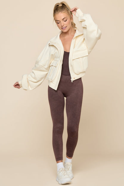 Cloud Bomber Jacket - Ivory