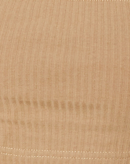 Adela Crop Top in Rib Camel