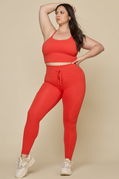 Cargo Legging with Pockets - Cayenne