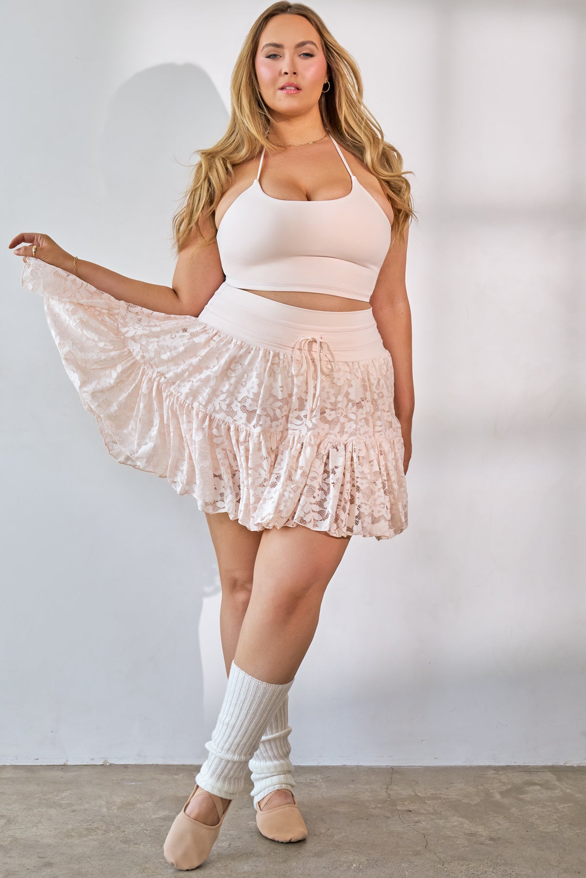 Lace Pirouette Skort - Tutu Pink