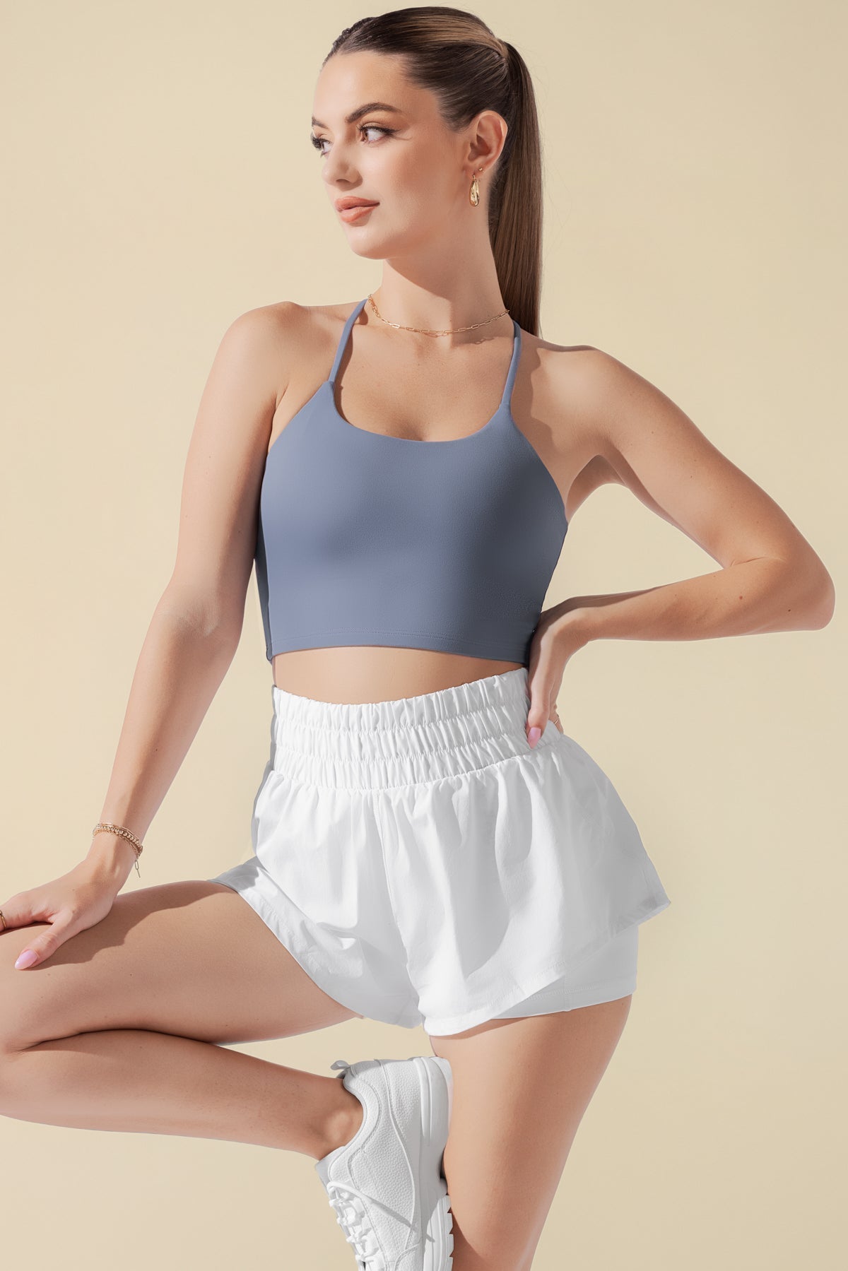 Flexy Crop Top - Blue Mist