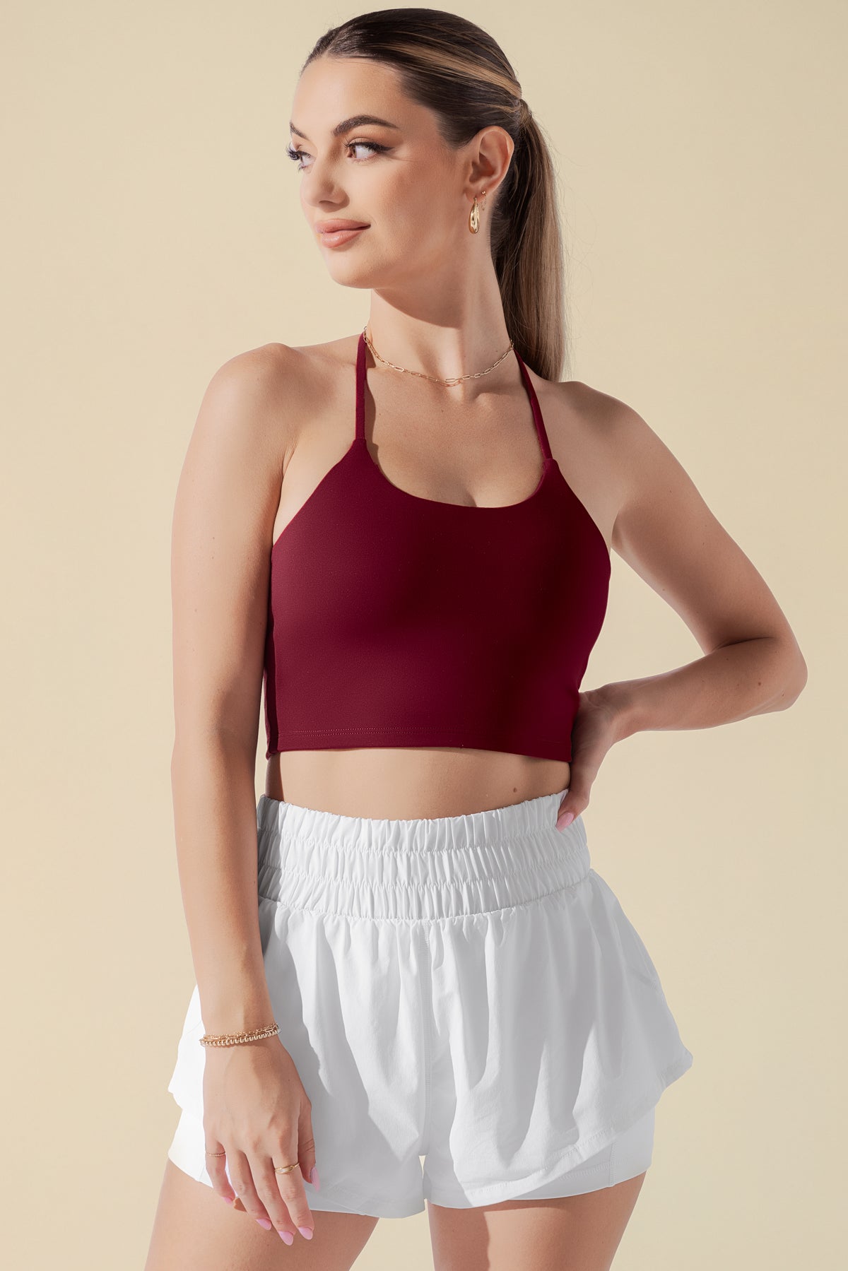 Flexy Crop Top - Crimson