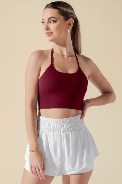 Flexy Crop Top - Crimson
