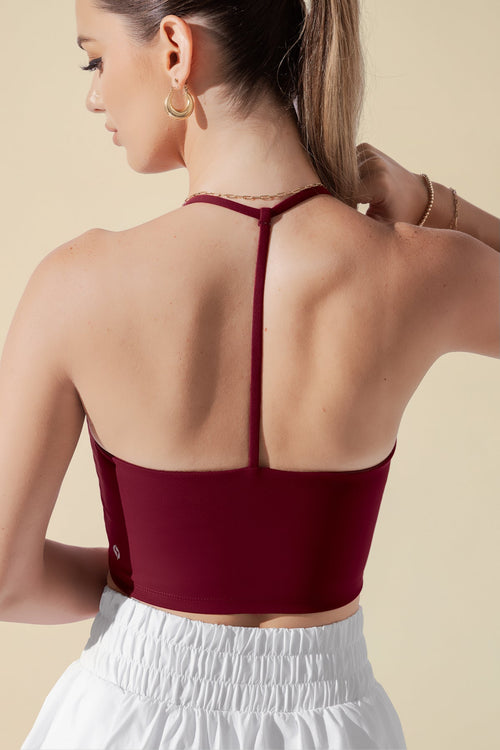 Flexy Crop Top - Crimson